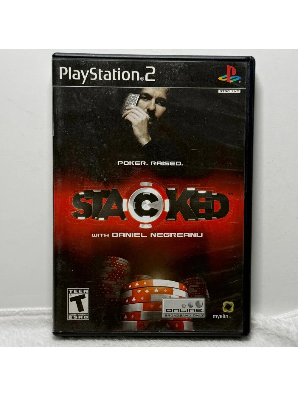 Stacked With Daniel Negreanu PS2 PlayStation 2 Complete CIB Poker Game
